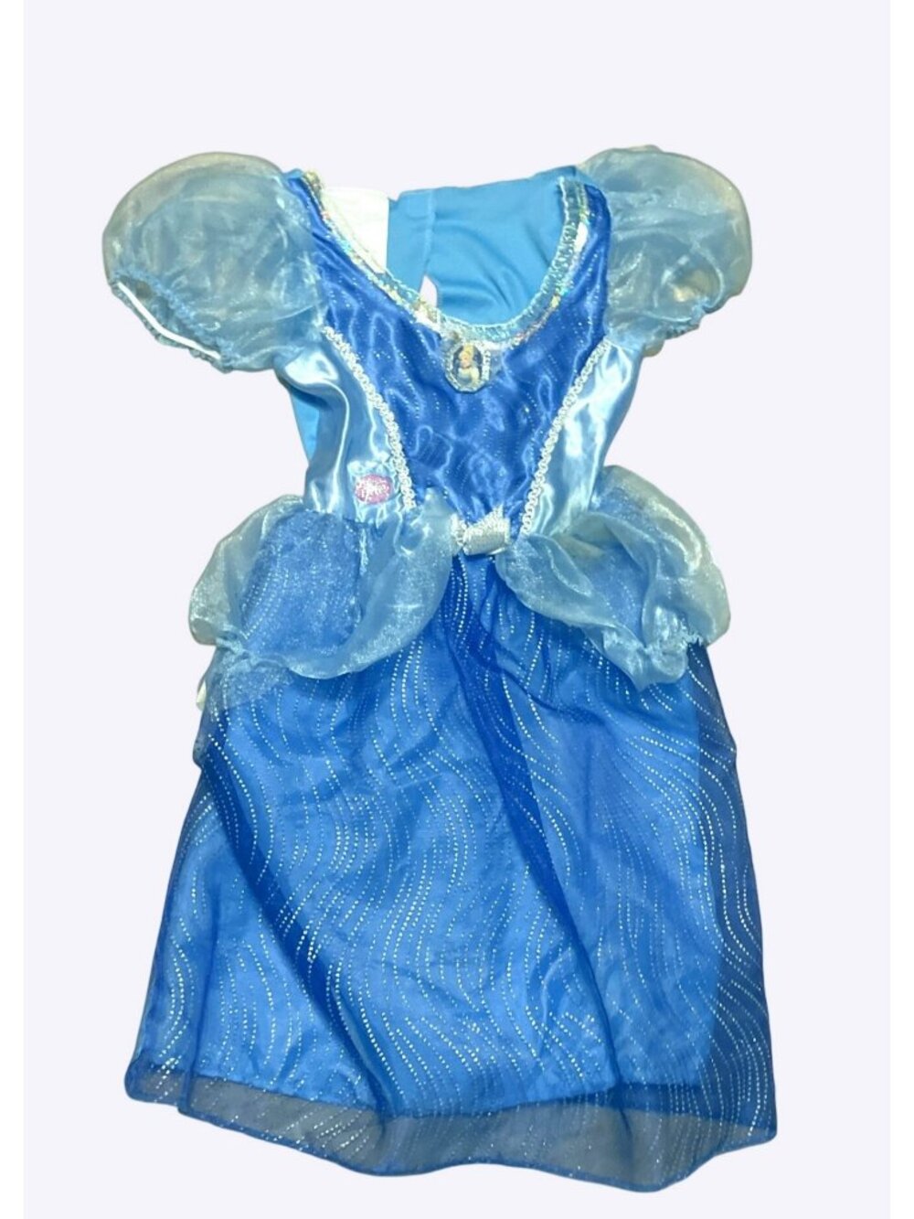Disney Cinderella Princess Costume Dress Kids Sparkly Blue Cosplay Play Outfit